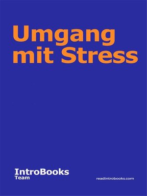 cover image of Umgang mit Stress